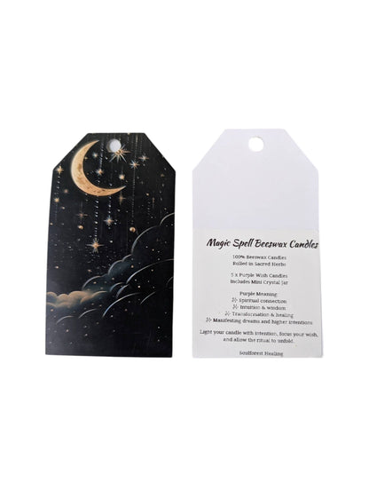 Soulforest Healing Magic-Wish Beeswax & Herbs Spell Candles Kit, Handcrafted With Pure Beeswax
