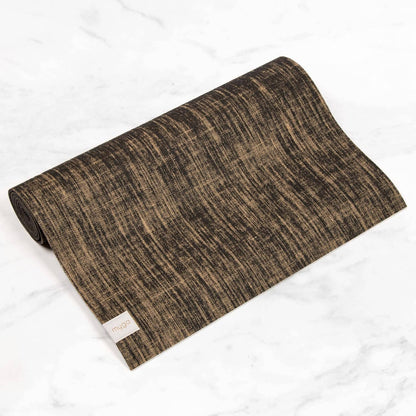 Myga Jute Yoga Mat 183cm × 61cm, Natural Black Pattern