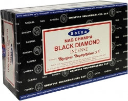 Satya Black Diamond Incense 15g, Hand Rolled In India