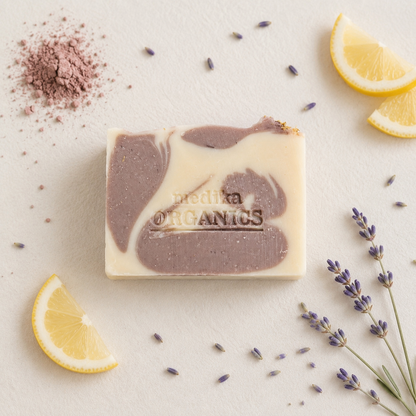 Medika Organics Lemon Lavender Soap Bar 130g, Handmade In Queensland