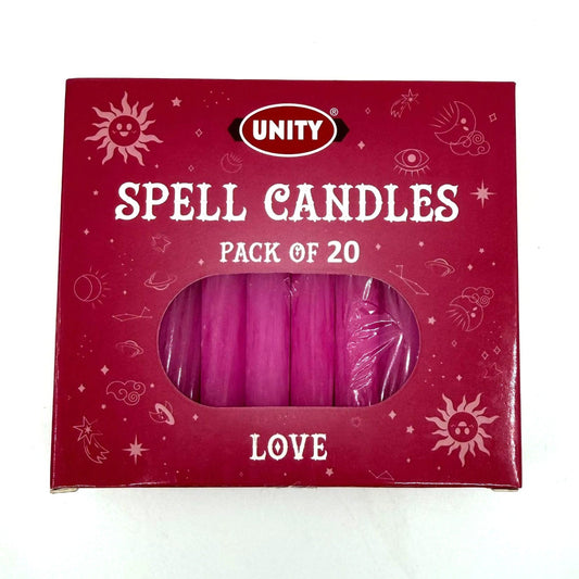HEM Unity Magic Spell Candles Pack Of 20, Amour = LOVE