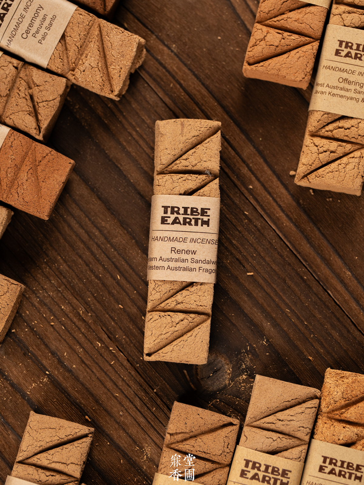 Tribe Earth Renew Incense Plank | 10 Triangles Per Plank, With West Australian Sandalwood & Fragonia