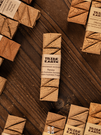 Tribe Earth Renew Incense Plank | 10 Triangles Per Plank, With West Australian Sandalwood & Fragonia
