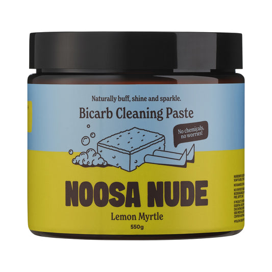 Noosa Nude Bicarb Cleaning Paste With A Lemon Myrtle Fragrance 550g, Naturally Buff Shine & Sparkle