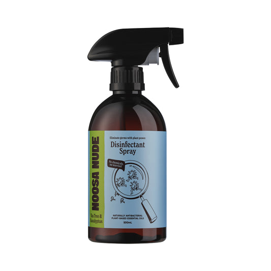 Noosa Nude Disinfectant Spray With Tea Tree & Eucalyptus Oils 500mL, Naturally Antibacterial
