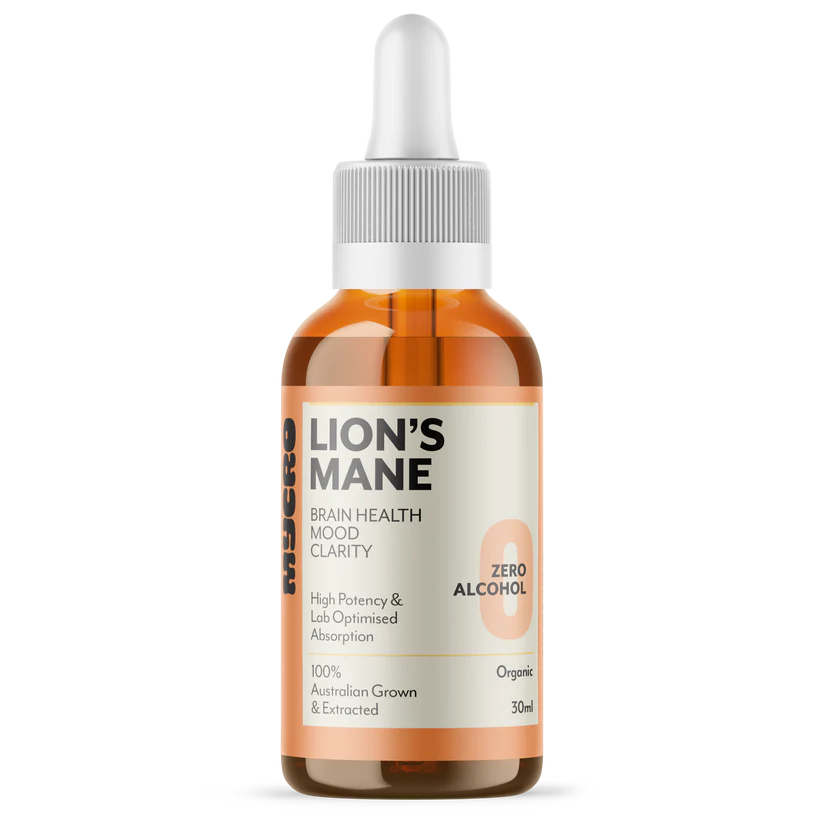 Mycro Zero-Alcohol Organic Lion's Mane Mushroom Extract 30mL, For Brain Health Mood & Clarity