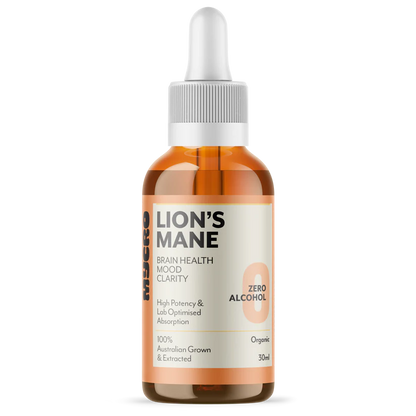 Mycro Zero-Alcohol Organic Lion's Mane Mushroom Extract 30mL, For Brain Health Mood & Clarity