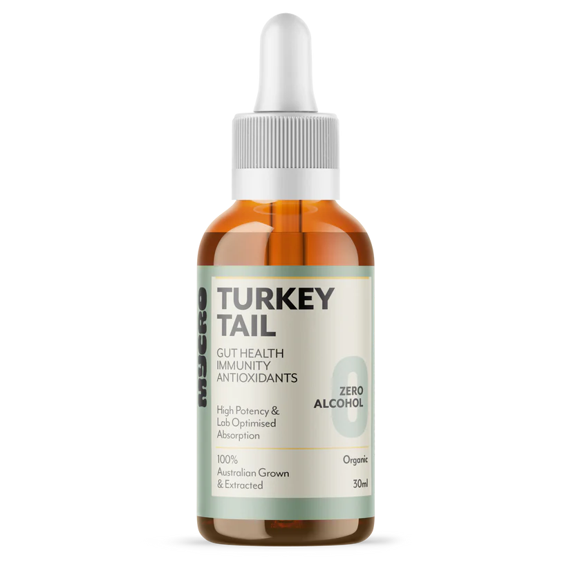 Mycro Zero-Alcohol Organic Turkey Tail Mushroom Extract 30mL, For Gut Health Immunity & Antioxidants