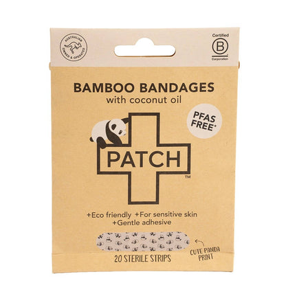 PATCH Adhesive Bandages With Coconut Oil 20 Pack, For Sensitive Skin