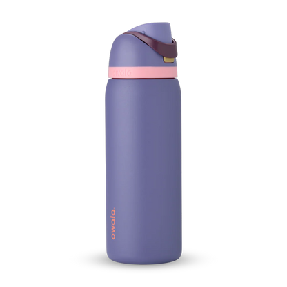 #NEW Owala FreeSip Stainless Steel Water Bottle 24oz Or 32oz, Blue Jay {Blue & Pink}