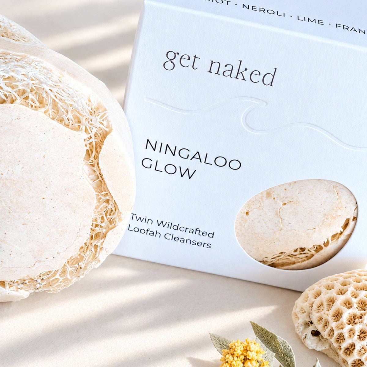 Get Naked Ningaloo Glow Body Soap | Twin Wildcrafted Loofah Cleansers