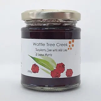 Wattle Tree Creek Raspberry Jam With Wild Lime & Lemon Myrtle 200g, From Hinterland Byron Bay