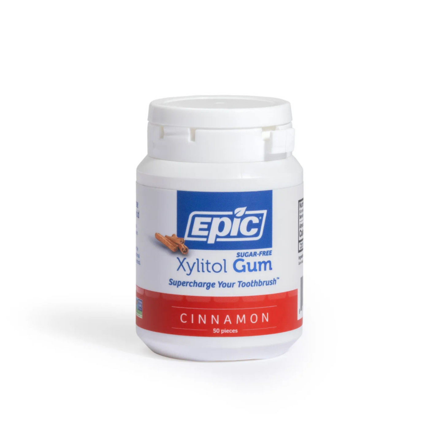 Epic Xylitol Chewing Gum 50 Pack, Cinnamon Flavour