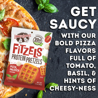 Lenny & Larry's Fitzels Protein Pretzels 85g, Pizza Palooza Flavour