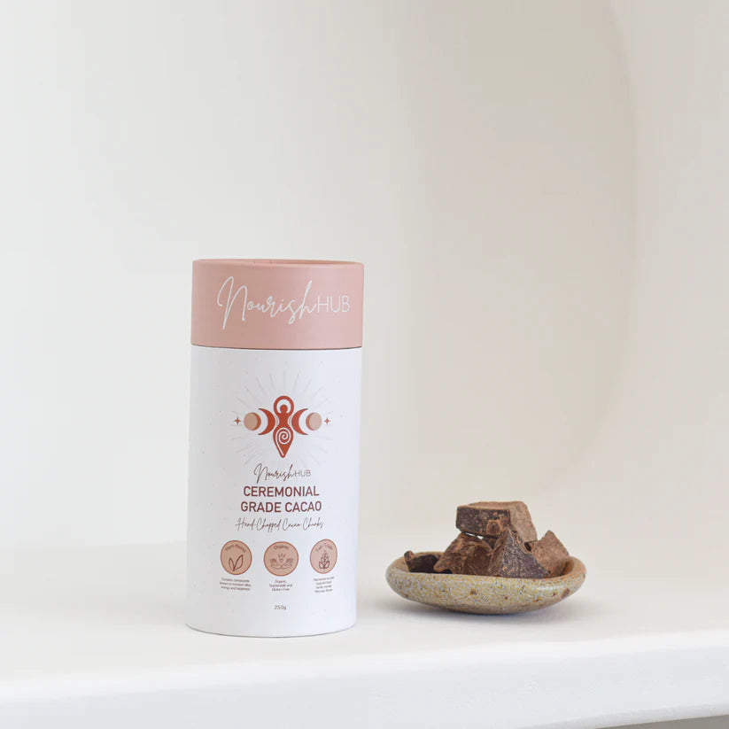 Nourish Hub Ceremonial Grade Cacao 50g, Hand Chopped Cacao Chunks