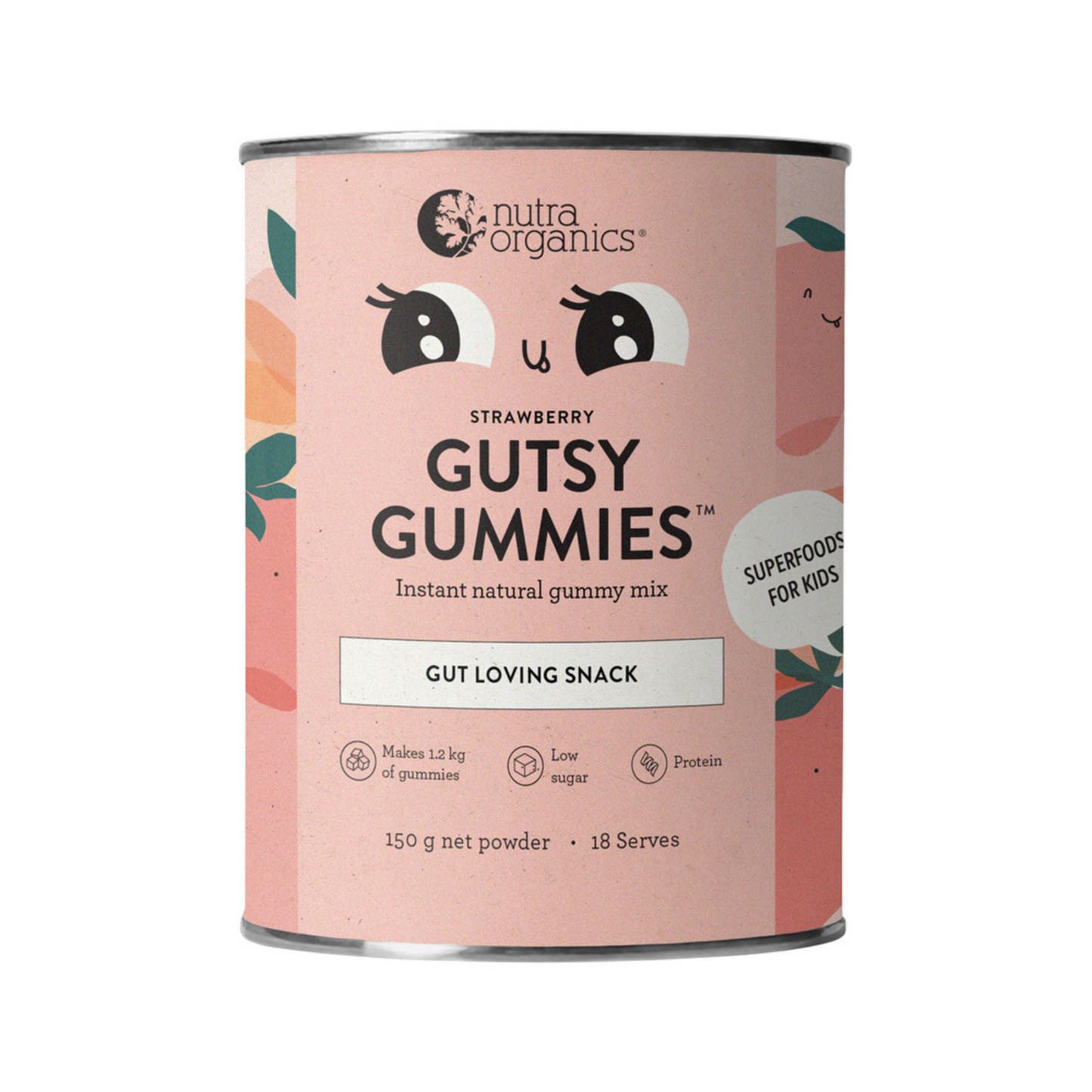 Nutra Organics Gutsy Gummies 150g, Blueberry, Mango Or Strawberry Flavour