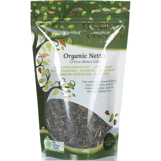 Healing Concepts Certified Organic Nettle Tea 40g, Eliminates Toxins