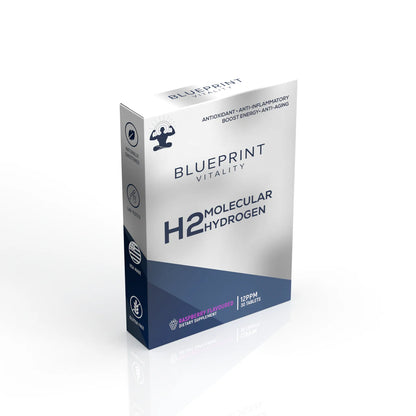 Blueprint Vitality H2 Molecular Hydrogen 12PPM 30 Tablets, Raspberry Flavour