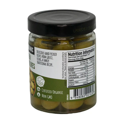Every Bit Organic Green Pitted Olives 300g, Product Of Greece