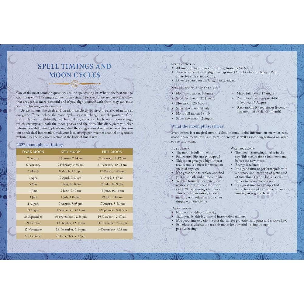 Stacey Demarco's 2027 Lunar & Seasonal Diary Southern Hemisphere, Luner Wisdom & Seasonal Magic