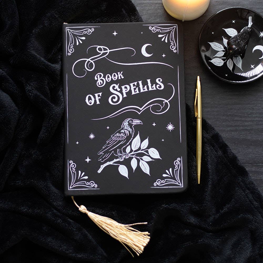 Mystic Raven Book of Spells A5 Notebook, A Vessel For Your Thoughts & Dreams!