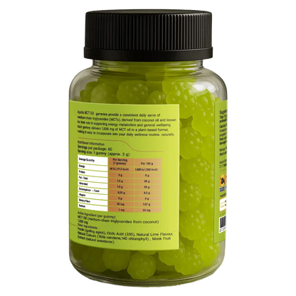 Apollo MCT Oil Gummies 60 Gummies, Clean Energy Fuel