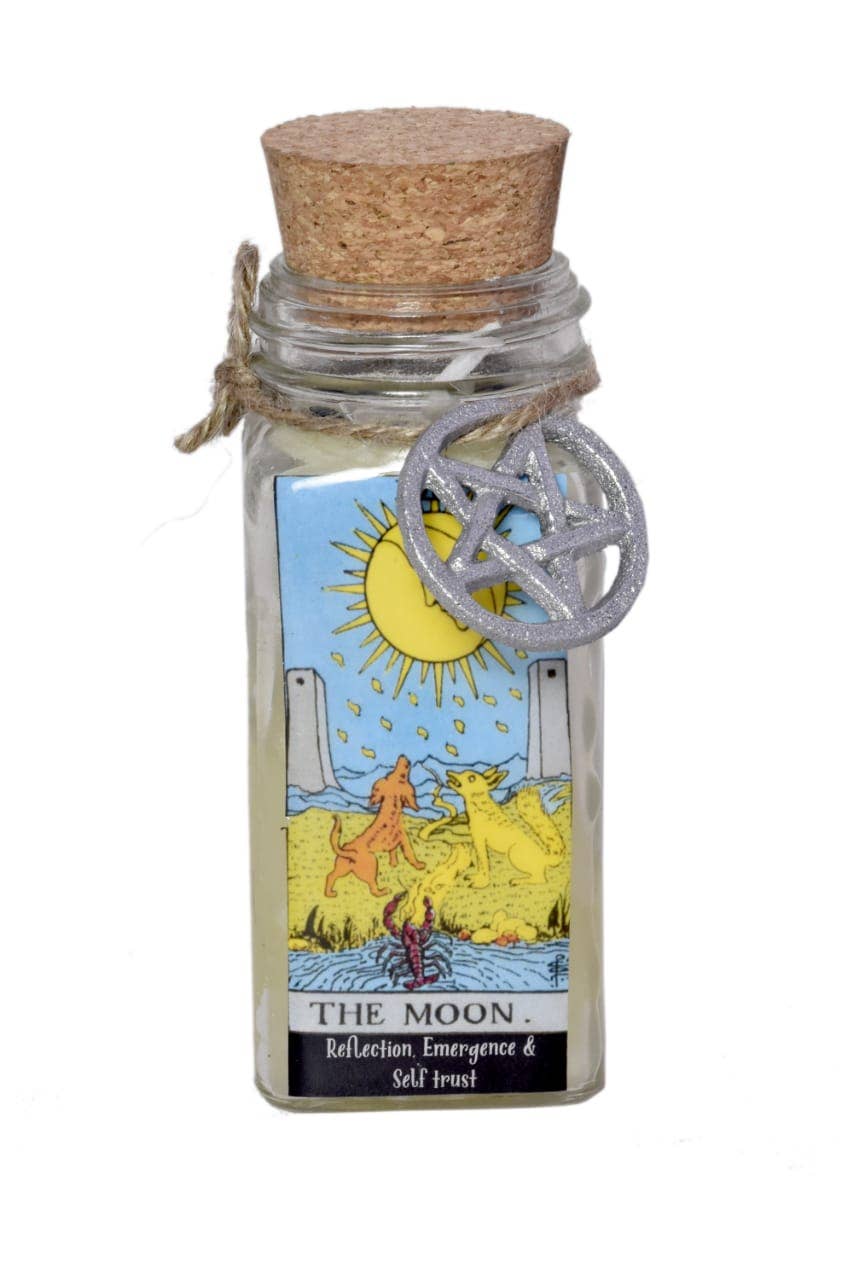 Soul Sticks Tarot Candle | The Moon Tarot 165g, With Herbs & Crystals