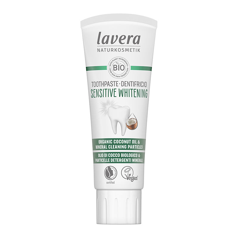 Lavera Toothpaste 75ml, Sensitive & Whitening With Organic Coconut Oil