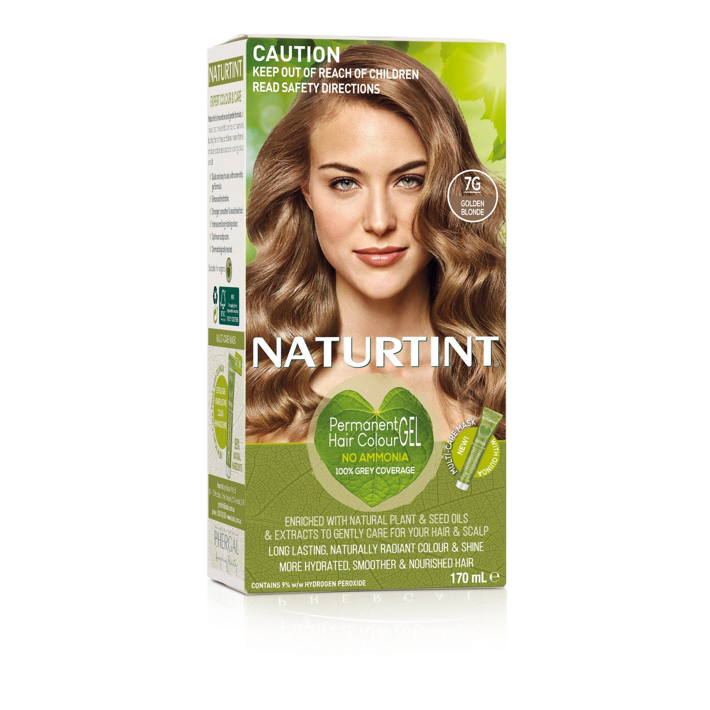 Naturtint Permanent Hair Colour Gel; No Ammonia 170mL, 7G Golden Blonde