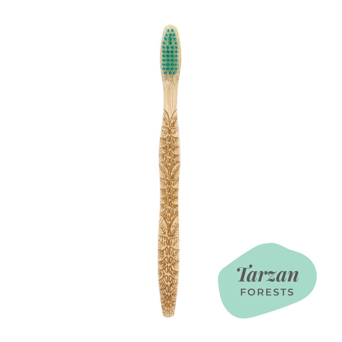 Brush it On Adult Soft Bristles Bamboo Toothbrush, Tarzan Design