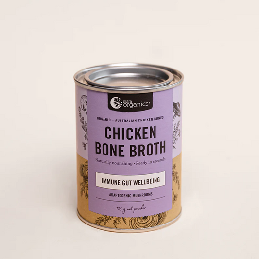 Nutra Organics Bone Broth Chicken, Free-Range 125g, Adaptogenic Mushrooms