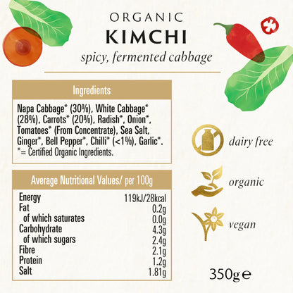 Biona Certified Organic Kimchi 350g, Spice Up Your Meals!