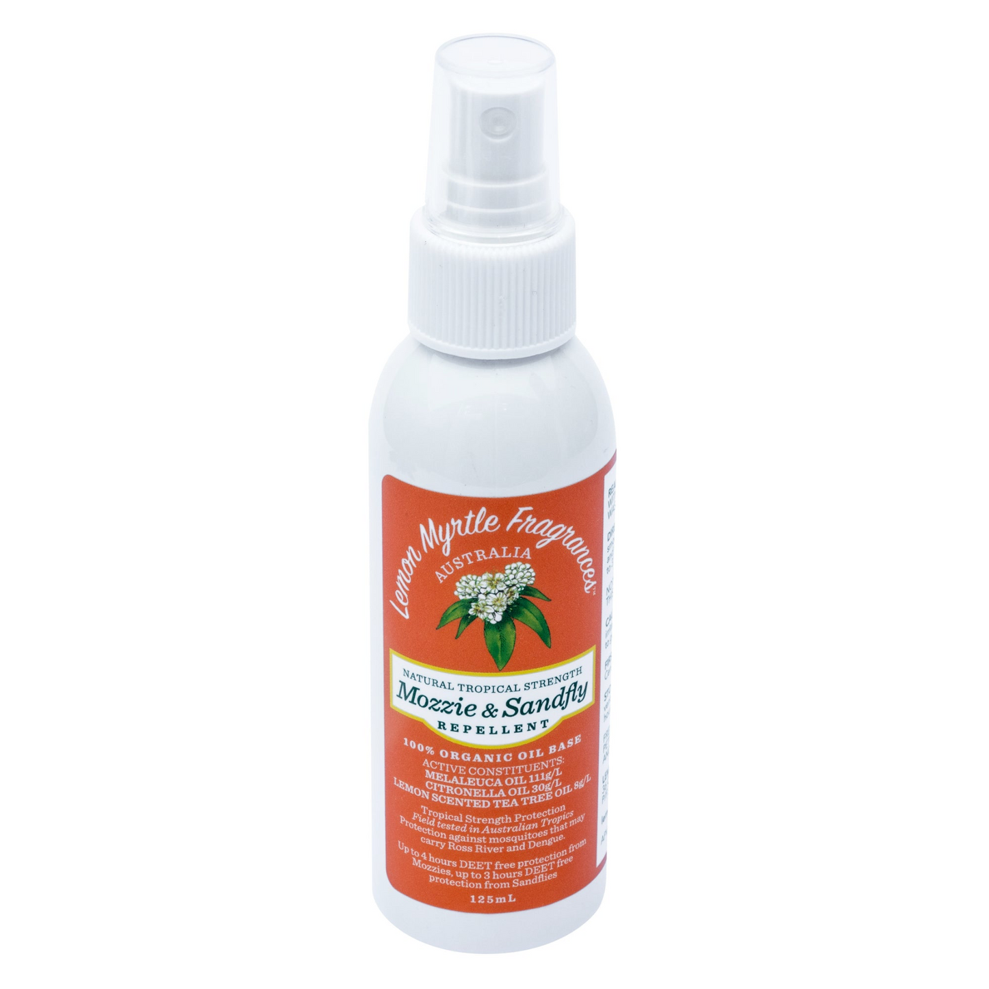 Lemon Myrtle Fragrances Mozzie & Sandfly Repellent 125ml Or 250ml