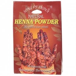 Song Of India Henna Powder Kit 100g, Professional Temporary Tattooing Kit, No Artificial Dyes Added