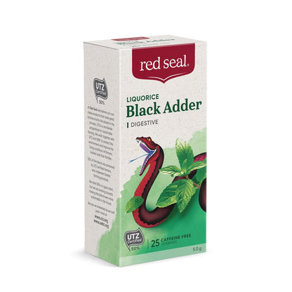 Red Seal Black Adder Liqorice Herbal Tea 25Bags Or 50Bags, Caffeine Free