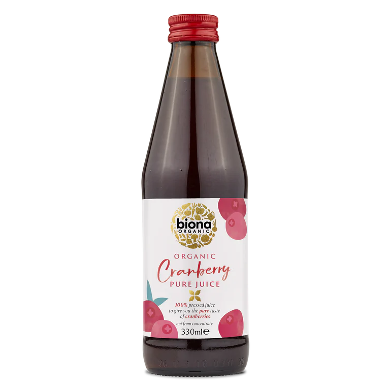 Biona Organic Cranberry Pure Juice 750mL, 100% Pressed Juice