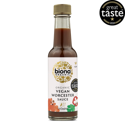 Biona Organic Vegan Worcester Sauce 140mL, Perfect As A Dipping Sauce