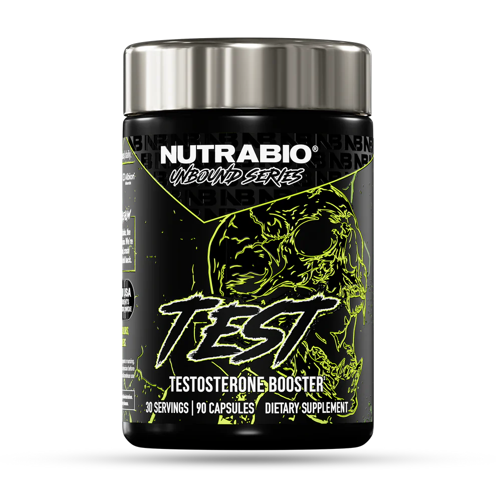 Nutrabio Unbound Series. TEST The Ultimate Testosterone Booster 90 Capsules, For Explosive Strength & Maximum Gain