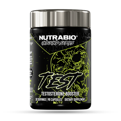 Nutrabio Unbound Series. TEST The Ultimate Testosterone Booster 90 Capsules, For Explosive Strength & Maximum Gain