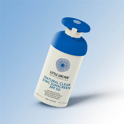 Little Urchin Natural Clear Zinc Sunscreen SPF 50+ 100g Or 300g, 3 Hour Water Resistant Ocean & Reef Friendly