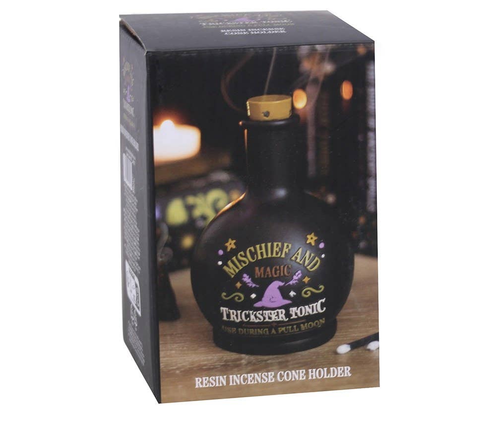 Mischief & Magic Potion Bottle Incense Cone Holder, Crafted From Durable Resin