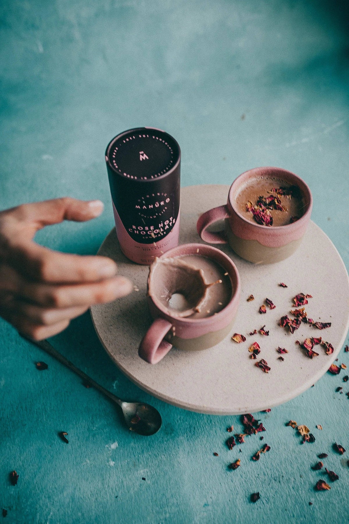 Manuko Rose Hot Chocolate | 60% Dark Chocolate 250g, With Shavings Of Organic Stoneground Chocolate