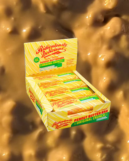Ridiculously Delicious Super Deluxe Peanut Butter Bar Single Bar 50g Or A Box of 12 Bars, Original Crunch Flavour
