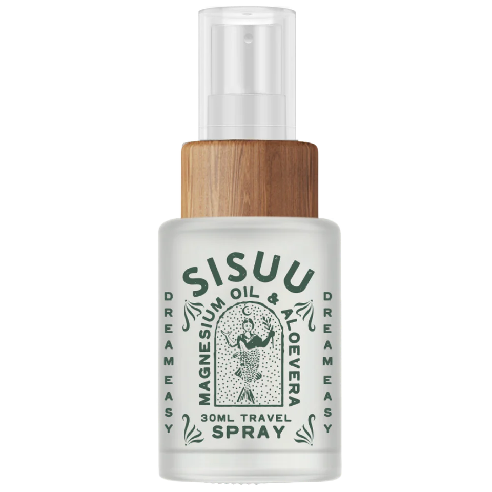 SISUU All Natural Magnesium Oil & Aloe Vera Recovery Spray 30mL Or 100mL, Minerals To Enhance Sleep