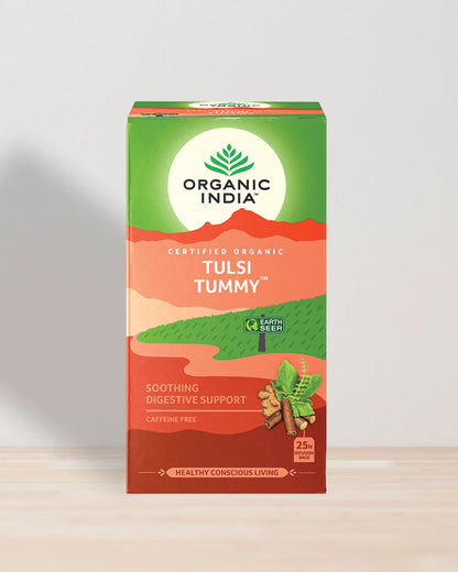 Organic India Tulsi Tummy Tea 25 Bag, Digestive Calm Ritual