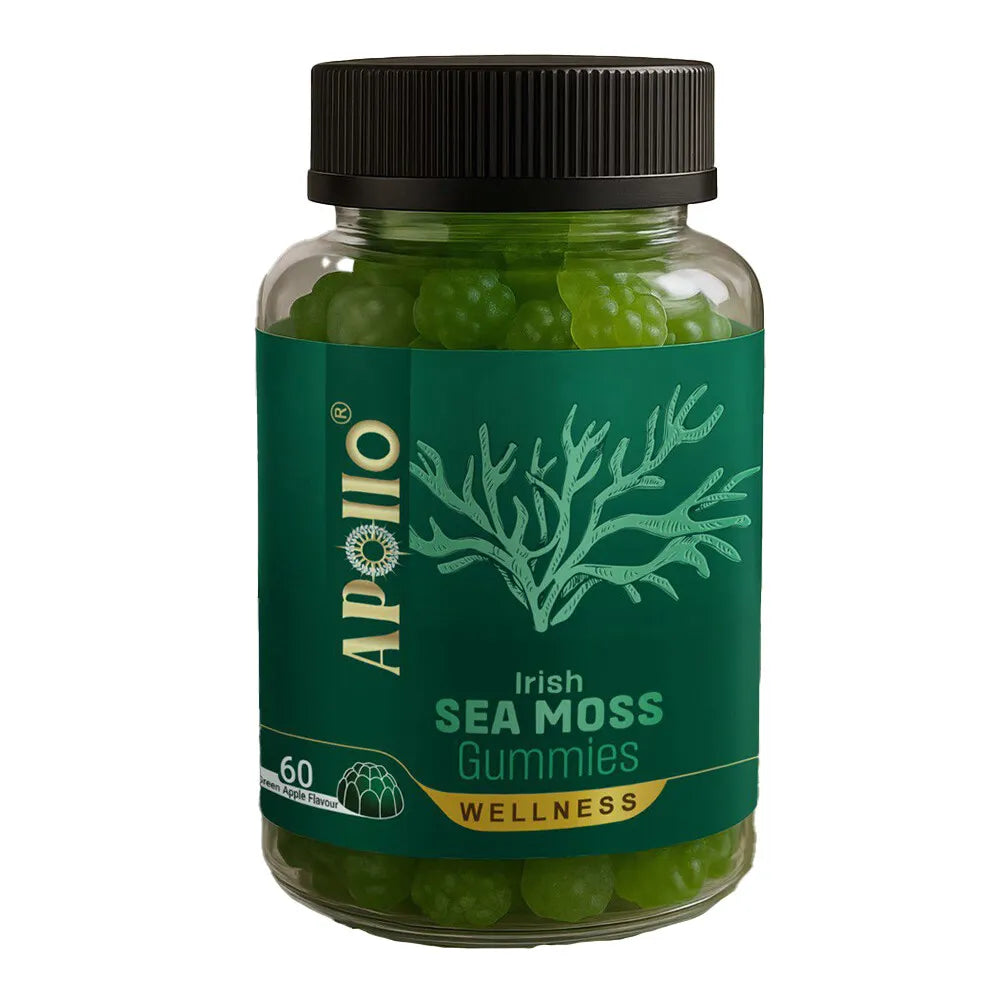 Apollo Irish Sea Moss 60 Gummies, For General Wellbeing