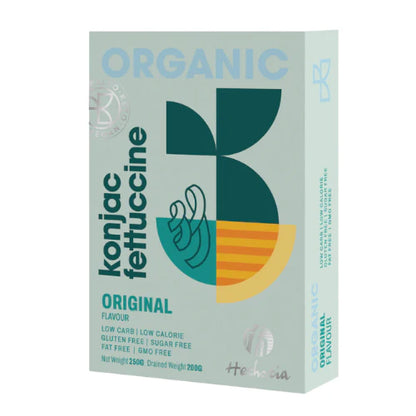 Hethstia Organic Konjac Fettuccine, Slim Pasta Fettuccine 250g, Low Carb & Low Calorie