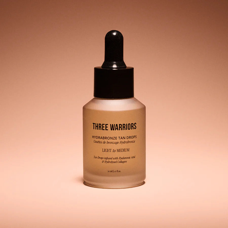 Three Warriors Hydrabronze Light to Medium Tanning Drops 30mL, Supercharge Your Skin