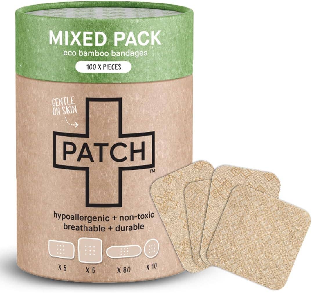PATCH Mixed Pack Of 100 Assorted Size Bandages, For Sensitive Skin