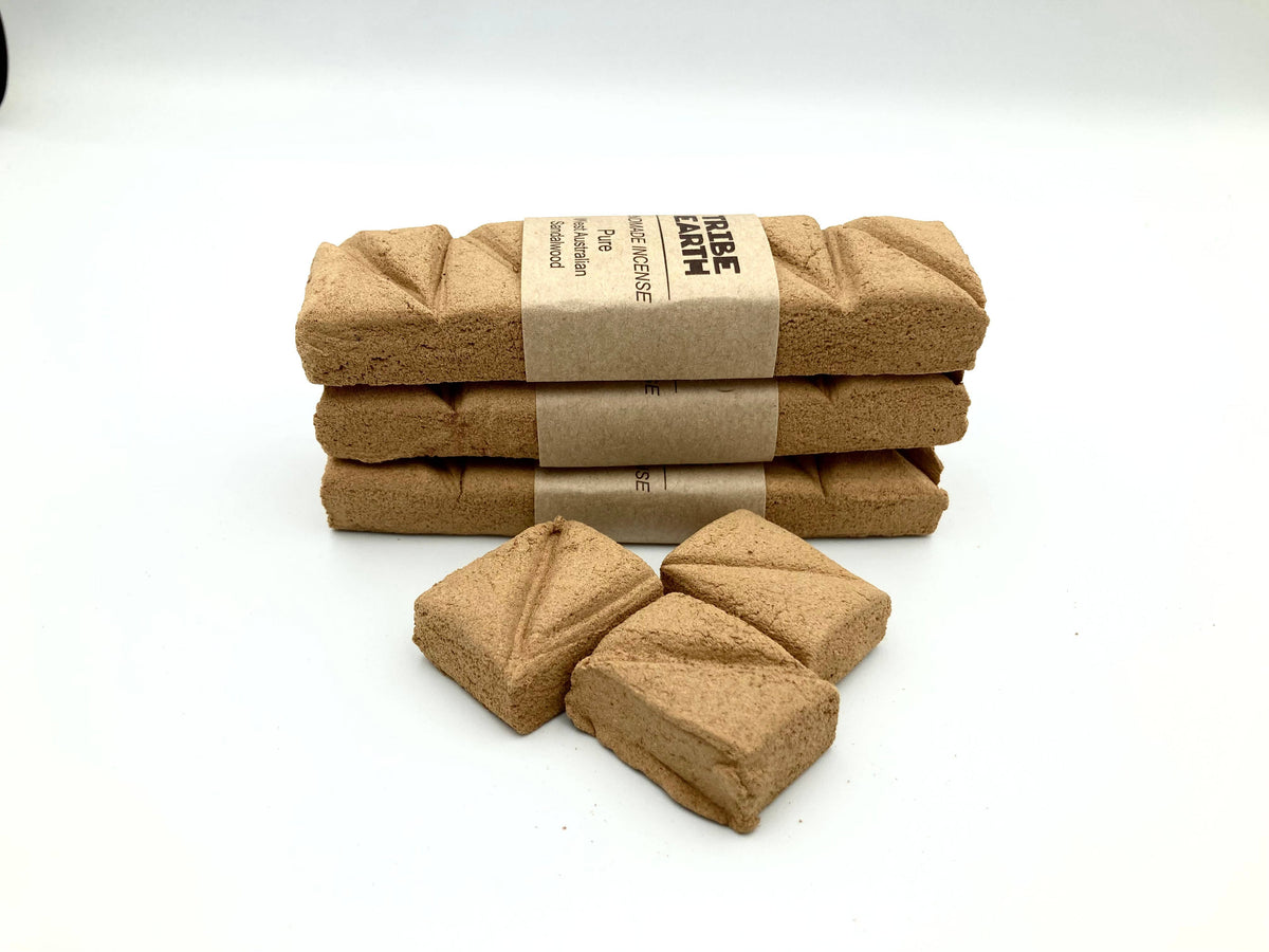 Tribe Earth Pure Sandalwood Incense Plank | 10 Triangles Per Plank, West Australian Sandalwood